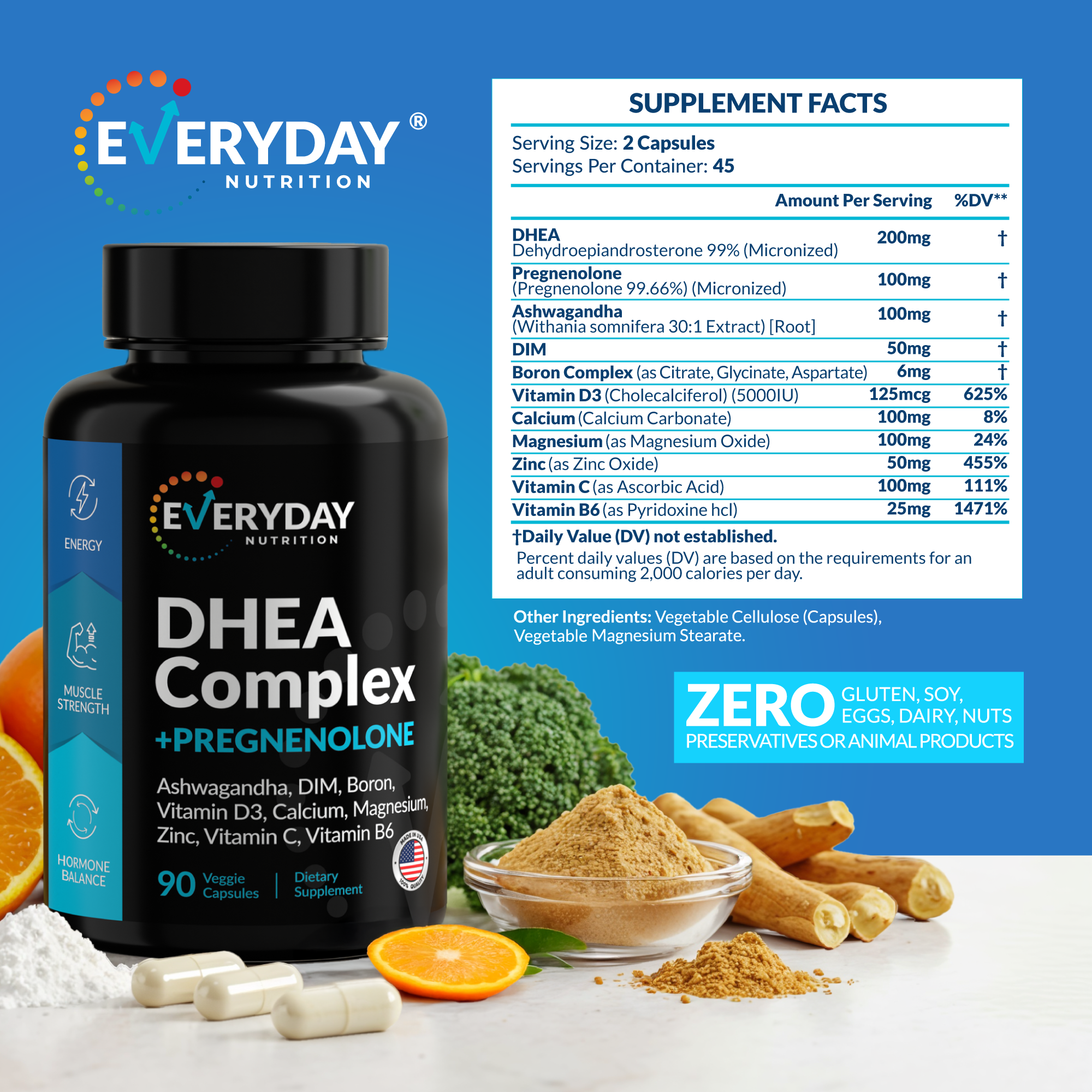 DHEA + Pregnenolone