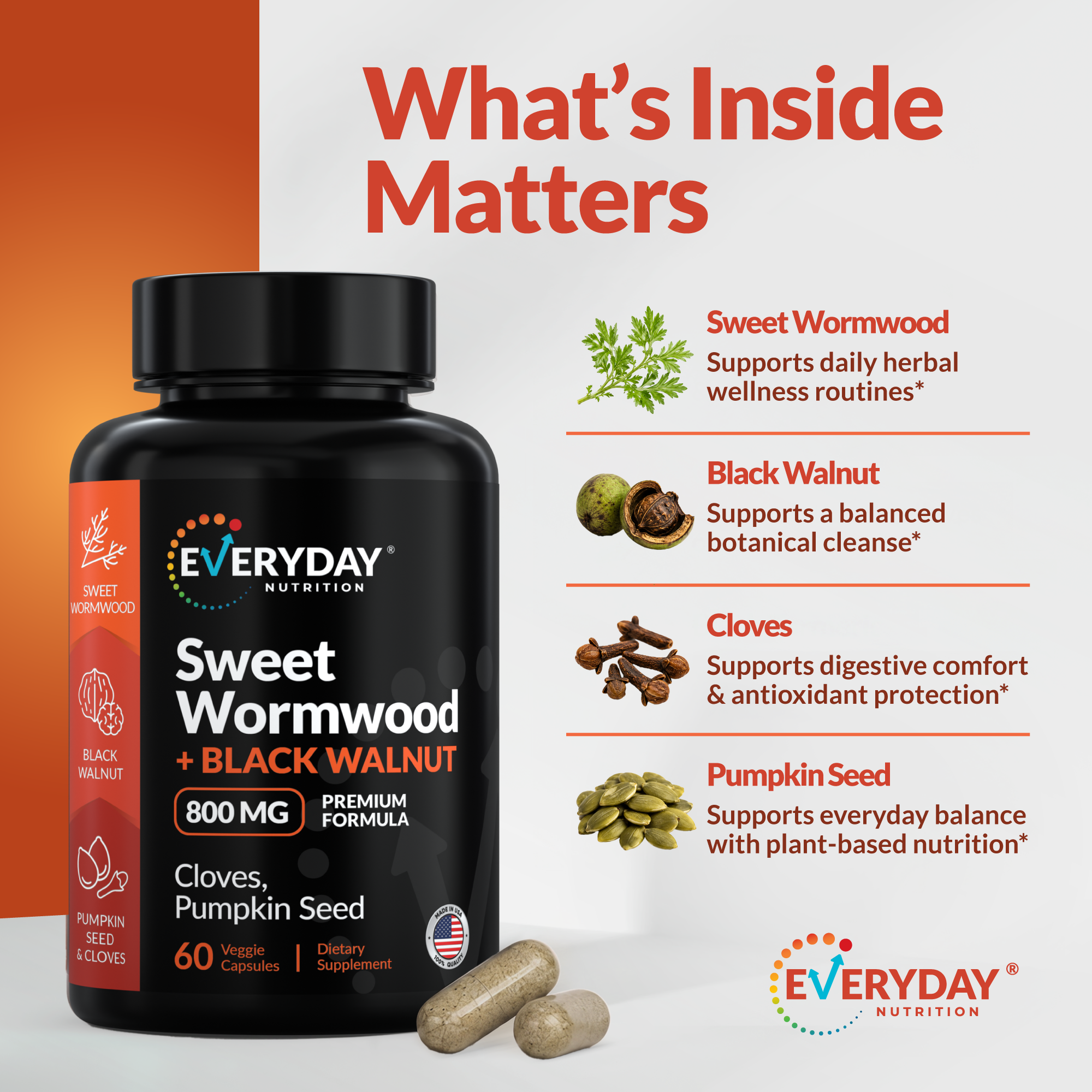 Wormwood Black Walnut Clove  & Pumpkin Seed