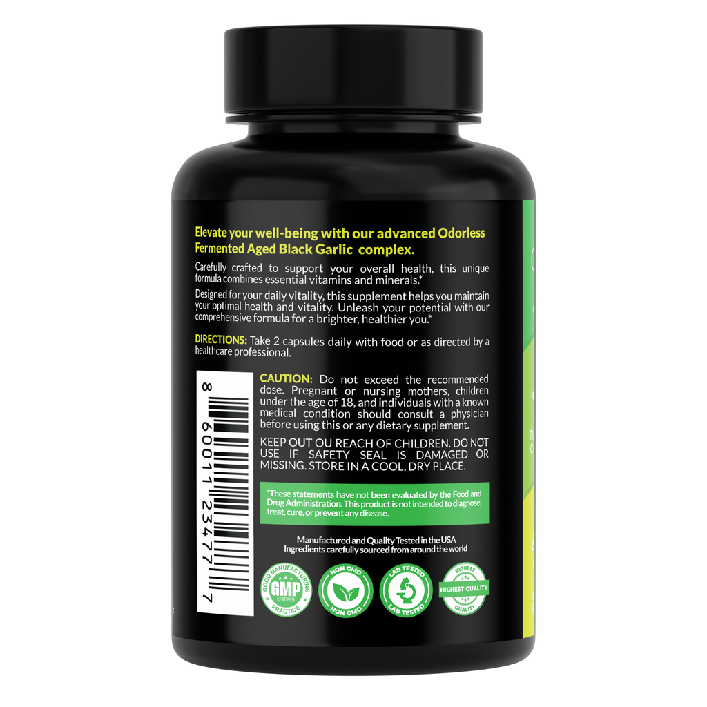 Odorless Fermented Aged Black Garlic